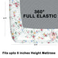 CHHAVI INDIA 210 TC Microfiber Waterproof Printed Fitted (Elastic) Bedsheet