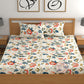 CHHAVI INDIA 210 TC Microfiber Double Fitted  Size Printed Bedsheet