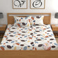 CHHAVI INDIA 210 TC Microfiber Printed King Size Bedsheet With Pillow Covers