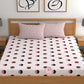 CHHAVI INDIA 210 TC Microfiber Printed King Size Bedsheet With Pillow Covers