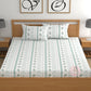 CHHAVI INDIA 210 TC Microfiber Double Fitted  Size Printed Bedsheet
