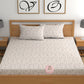 CHHAVI INDIA 210 TC Microfiber Printed King Size Bedsheet With Pillow Covers