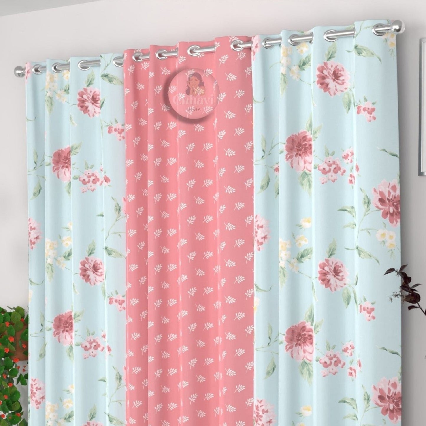 CHHAVI INDIA DESIGNER PRINTED DOOR CURTAIN PACK OF 3