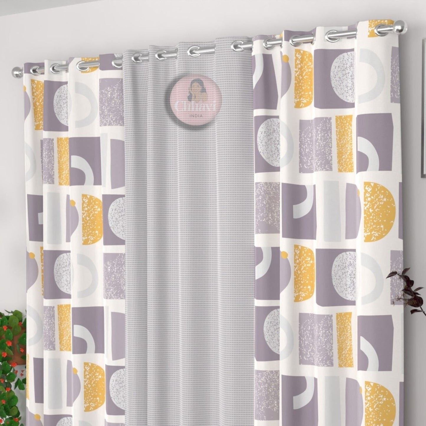 CHHAVI INDIA DESIGNER PRINTED DOOR CURTAIN PACK OF 3