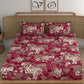 CHHAVI INDIA 210 TC Microfiber Double Fitted  Size Printed Bedsheet with pillow covers