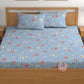 CHHAVI INDIA 180 TC Microfiber Double Fitted  Size Printed Bedsheet