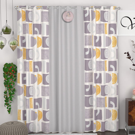 CHHAVI INDIA DESIGNER PRINTED DOOR CURTAIN PACK OF 3