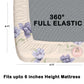 CHHAVI INDIA 210 TC Microfiber Double Fitted  Size Printed Bedsheet with pillow covers