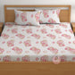 CHHAVI INDIA 180 TC Microfiber Double Fitted  Size Printed Bedsheet