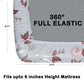 CHHAVI INDIA 210 TC Microfiber Double Fitted  Size Printed Bedsheet with pillow covers