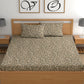 CHHAVI INDIA 210 TC Microfiber Printed King Size Bedsheet With Pillow Covers