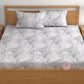 CHHAVI INDIA 180 TC Microfiber Double Fitted  Size Printed Bedsheet