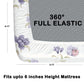 CHHAVI INDIA 180 TC Microfiber Double Fitted  Size Printed Bedsheet