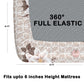 CHHAVI INDIA 180 TC Microfiber Double Fitted  Size Printed Bedsheet
