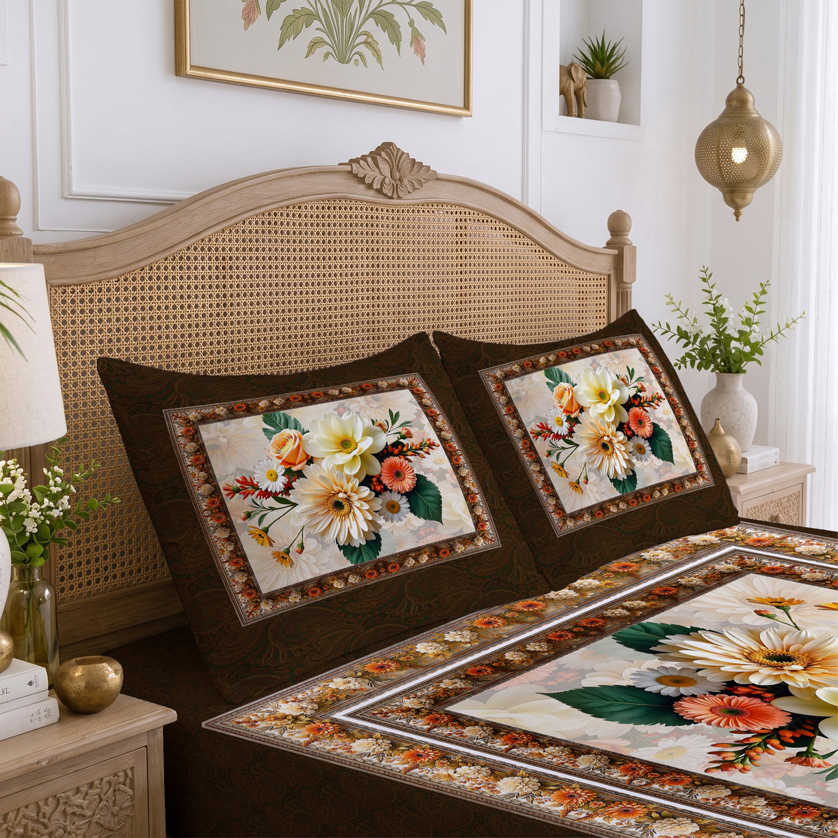 CHHAVI INDIA 210 TC Microfiber Printed King Size Bedsheet With 2 Pillow Covers (Copy)