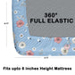 CHHAVI INDIA 180 TC Microfiber Double Fitted  Size Printed Bedsheet