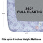 CHHAVI INDIA 180 TC Microfiber Double Fitted  Size Printed Bedsheet