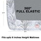 CHHAVI INDIA 180 TC Microfiber Double Fitted  Size Printed Bedsheet