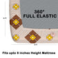 CHHAVI INDIA 180 TC Microfiber Double Fitted  Size Printed Bedsheet