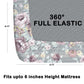 CHHAVI INDIA 180 TC Microfiber Double Fitted  Size Printed Bedsheet