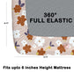 CHHAVI INDIA 180 TC Microfiber Double Fitted  Size Printed Bedsheet