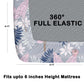 CHHAVI INDIA 180 TC Microfiber Double Fitted  Size Printed Bedsheet