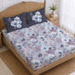 CHHAVI INDIA 210 TC Microfiber Printed King Size Bedsheet With 2 Pillow Covers