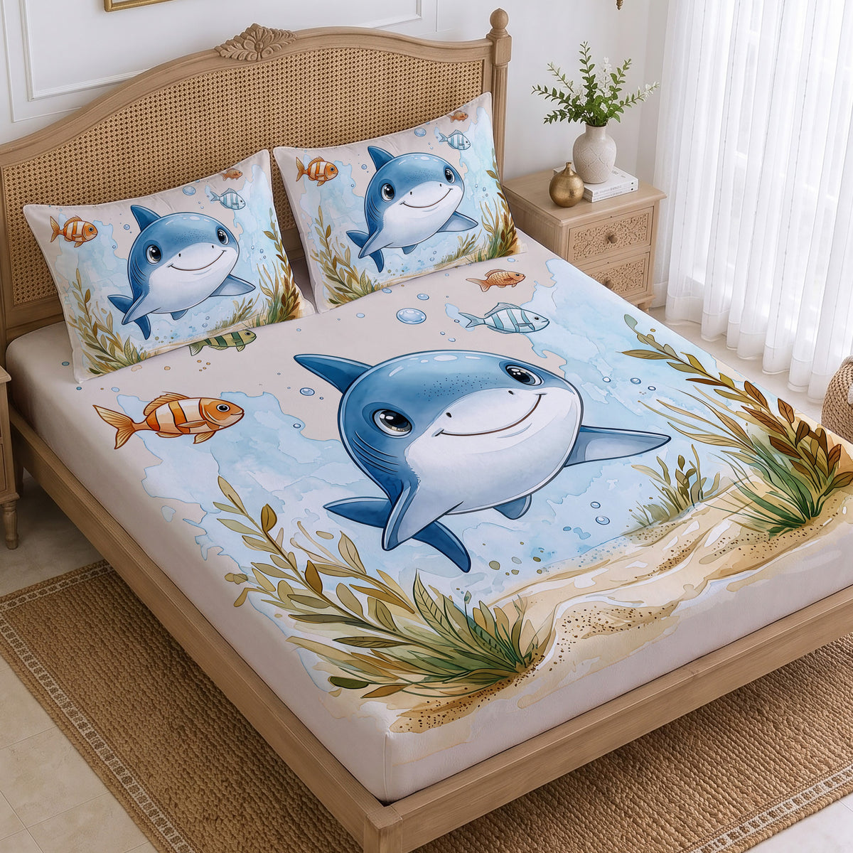 CHHAVI INDIA 210 TC Microfiber Printed King Size Bedsheet With 2 Pillow Covers
