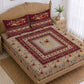 CHHAVI INDIA 210 TC Microfiber Printed King Size Bedsheet With 2 Pillow Covers