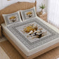 CHHAVI INDIA 210 TC Microfiber Printed King Size Bedsheet With 2 Pillow Covers