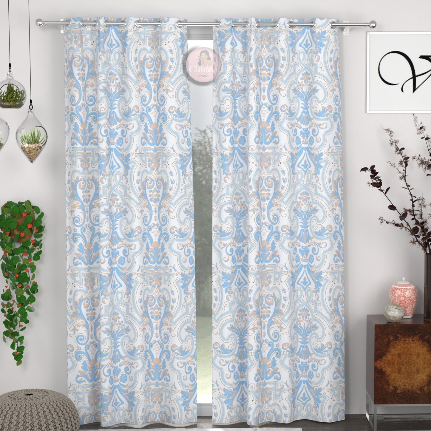 CHHAVI INDIA DESIGNER PRINTED DOOR CURTAIN PACK OF 2