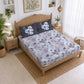 CHHAVI INDIA 210 TC Microfiber Printed King Size Bedsheet With 2 Pillow Covers