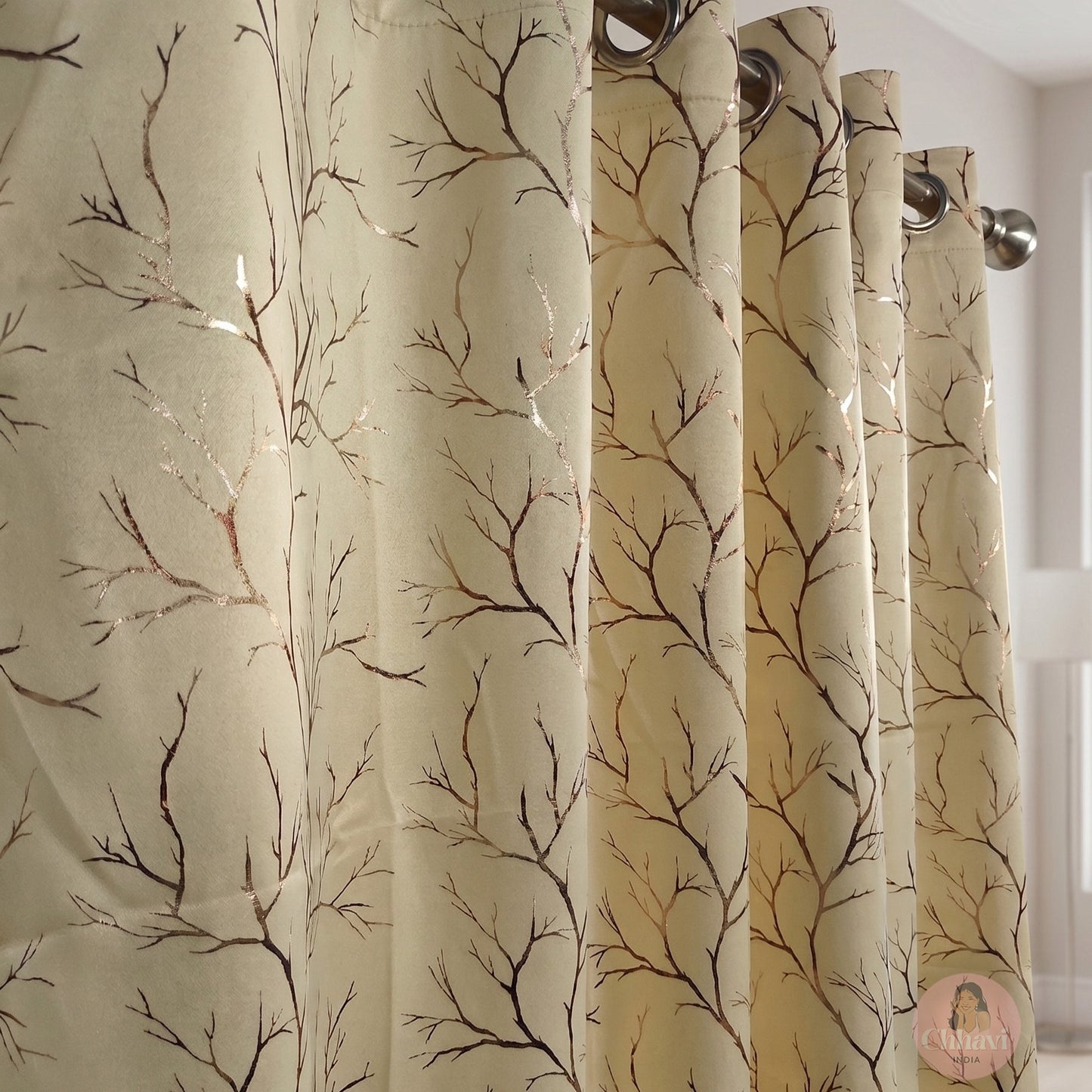 CHHAVI INDIA DESIGNER PRINTED BLACKOUT DOOR CURTAIN PACK OF 2