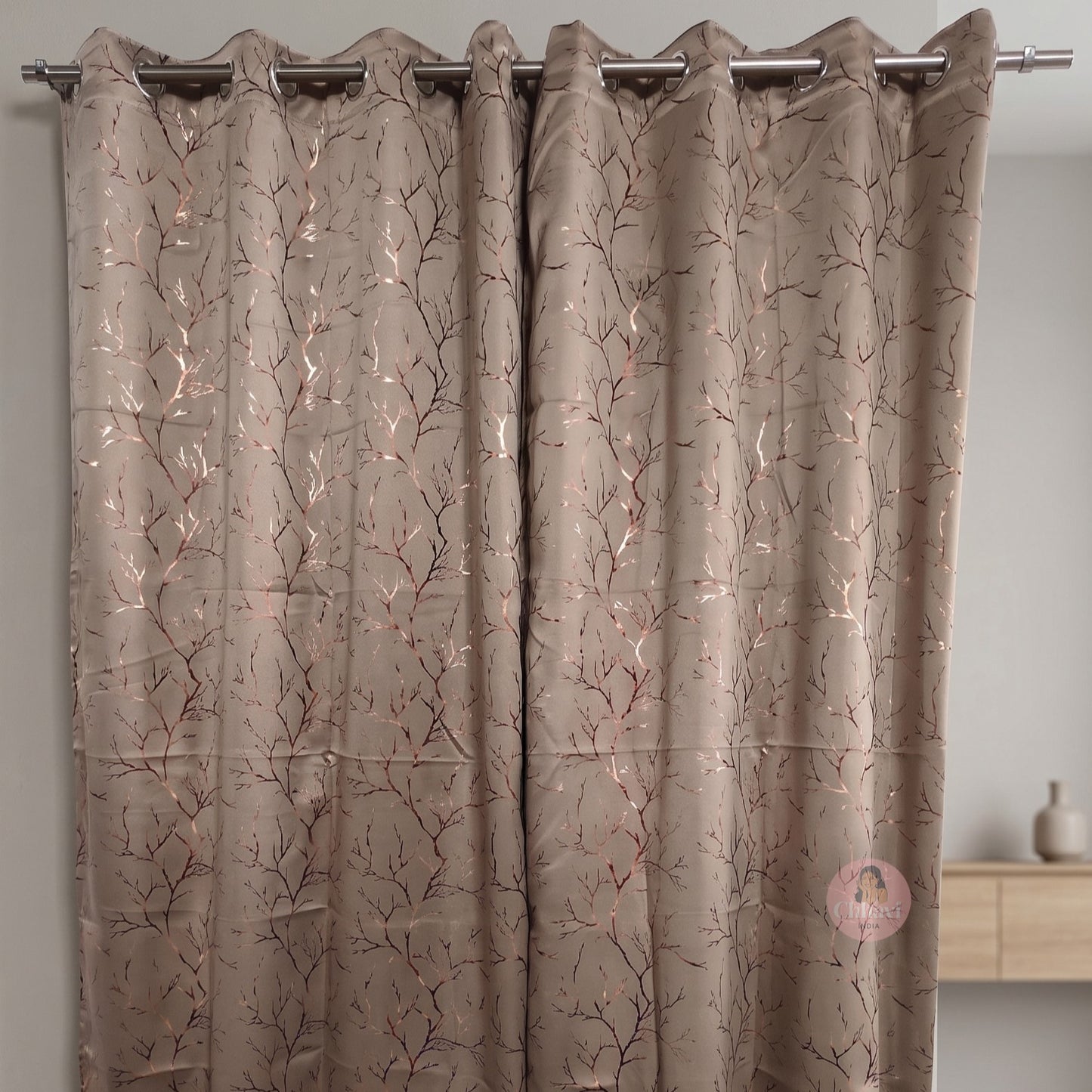 CHHAVI INDIA DESIGNER PRINTED BLACKOUT DOOR CURTAIN PACK OF 2