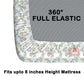CHHAVI INDIA 210 TC Microfiber Waterproof Printed Fitted (Elastic) Bedsheet