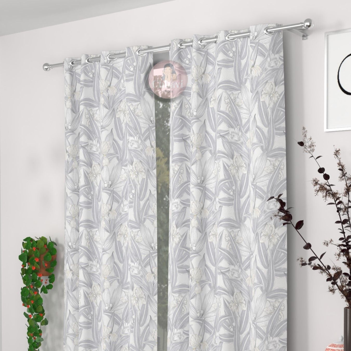 CHHAVI INDIA DESIGNER PRINTED DOOR CURTAIN PACK OF 2