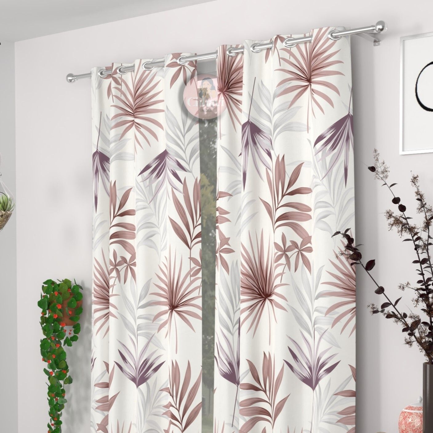 CHHAVI INDIA DESIGNER PRINTED DOOR CURTAIN PACK OF 2