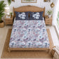 CHHAVI INDIA 210 TC Microfiber Printed King Size Bedsheet With 2 Pillow Covers