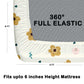 CHHAVI INDIA 210 TC Microfiber Waterproof Printed Fitted (Elastic) Bedsheet