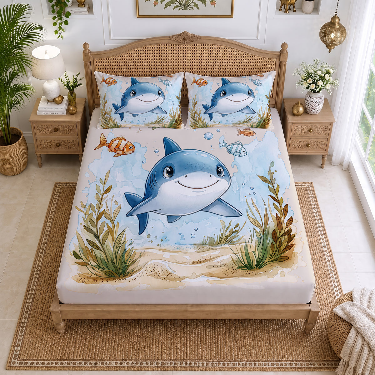 CHHAVI INDIA 210 TC Microfiber Printed King Size Bedsheet With 2 Pillow Covers