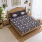 CHHAVI INDIA 210 TC Microfiber Printed King Size Bedsheet With 2 Pillow Covers