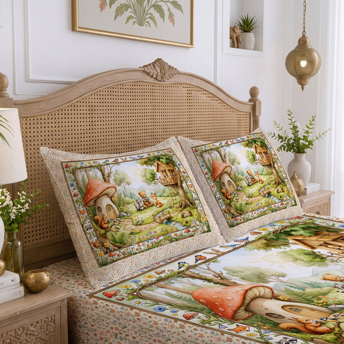 CHHAVI INDIA 210 TC Microfiber Printed King Size Bedsheet With 2 Pillow Covers