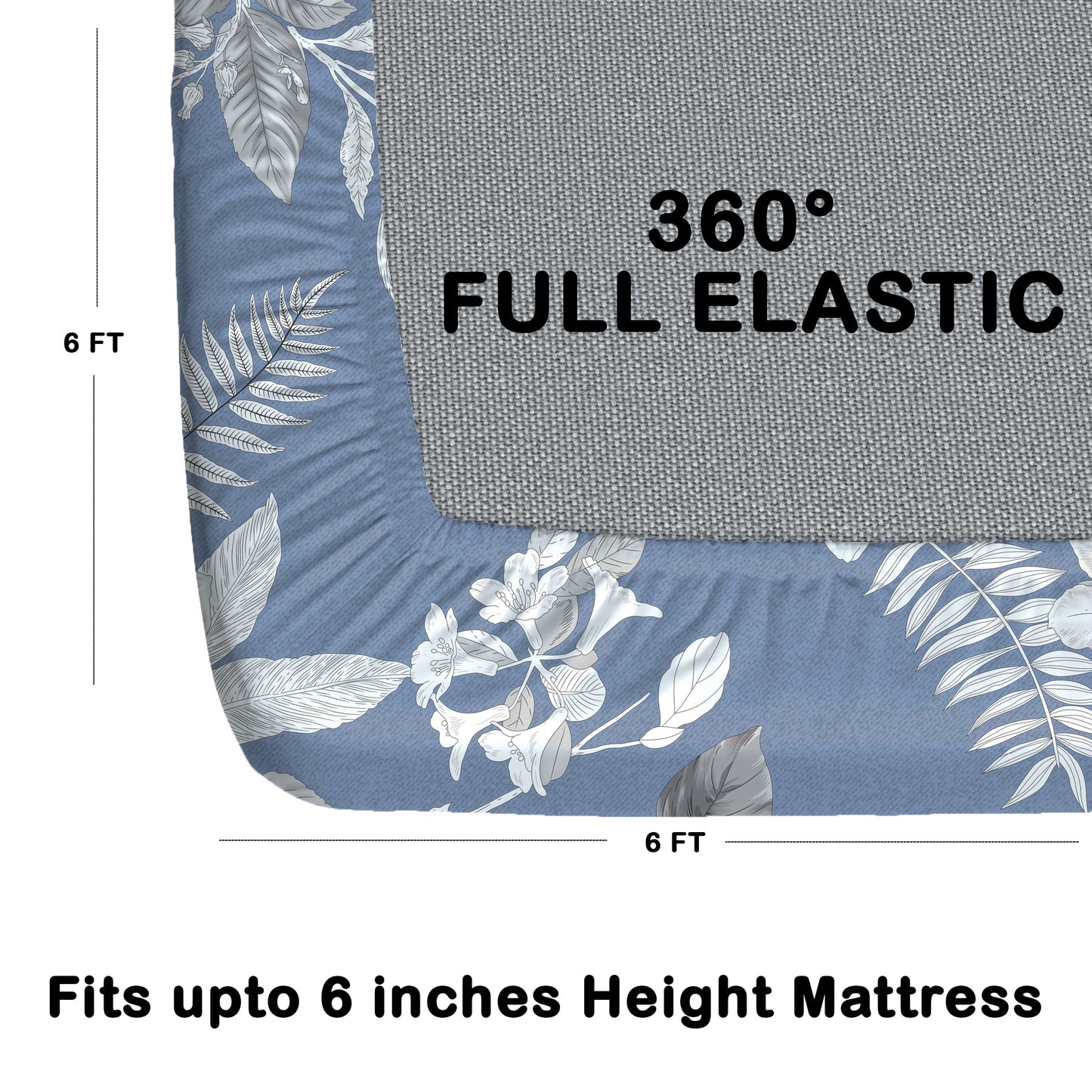 CHHAVI INDIA 210 TC Microfiber Double Fitted  Size Printed Bedsheet with pillow covers