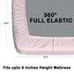 CHHAVI INDIA 210 TC Microfiber Double Fitted  Size Printed Bedsheet with pillow covers