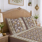 CHHAVI INDIA 210 TC Microfiber Printed King Size Bedsheet With 2 Pillow Covers