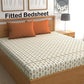 CHHAVI INDIA 210 TC Microfiber Double Fitted  Size Printed Bedsheet