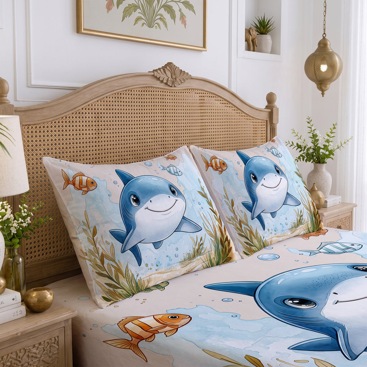 CHHAVI INDIA 210 TC Microfiber Printed King Size Bedsheet With 2 Pillow Covers