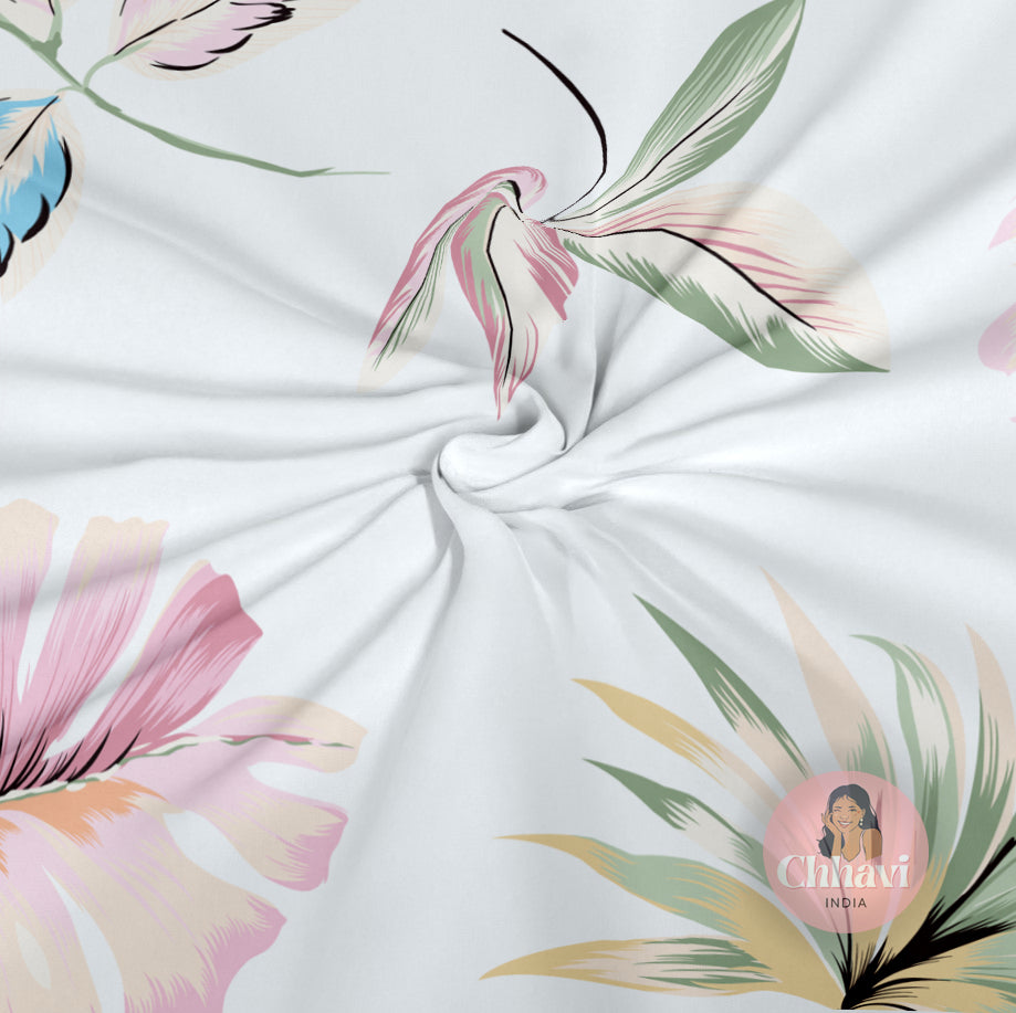 CHHAVI INDIA 210 TC Microfiber Printed Double Bedsheet With 2 Pillow Covers