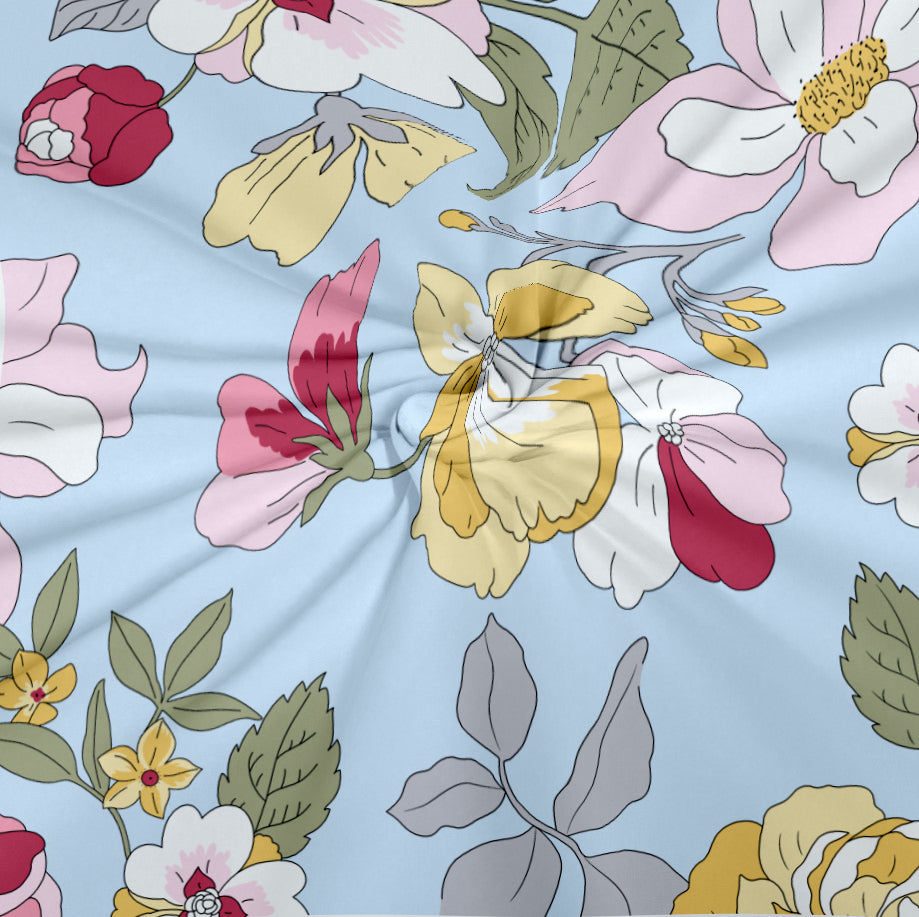 CHHAVI INDIA 210 TC Microfiber Printed Double Bedsheet With Pillow Covers