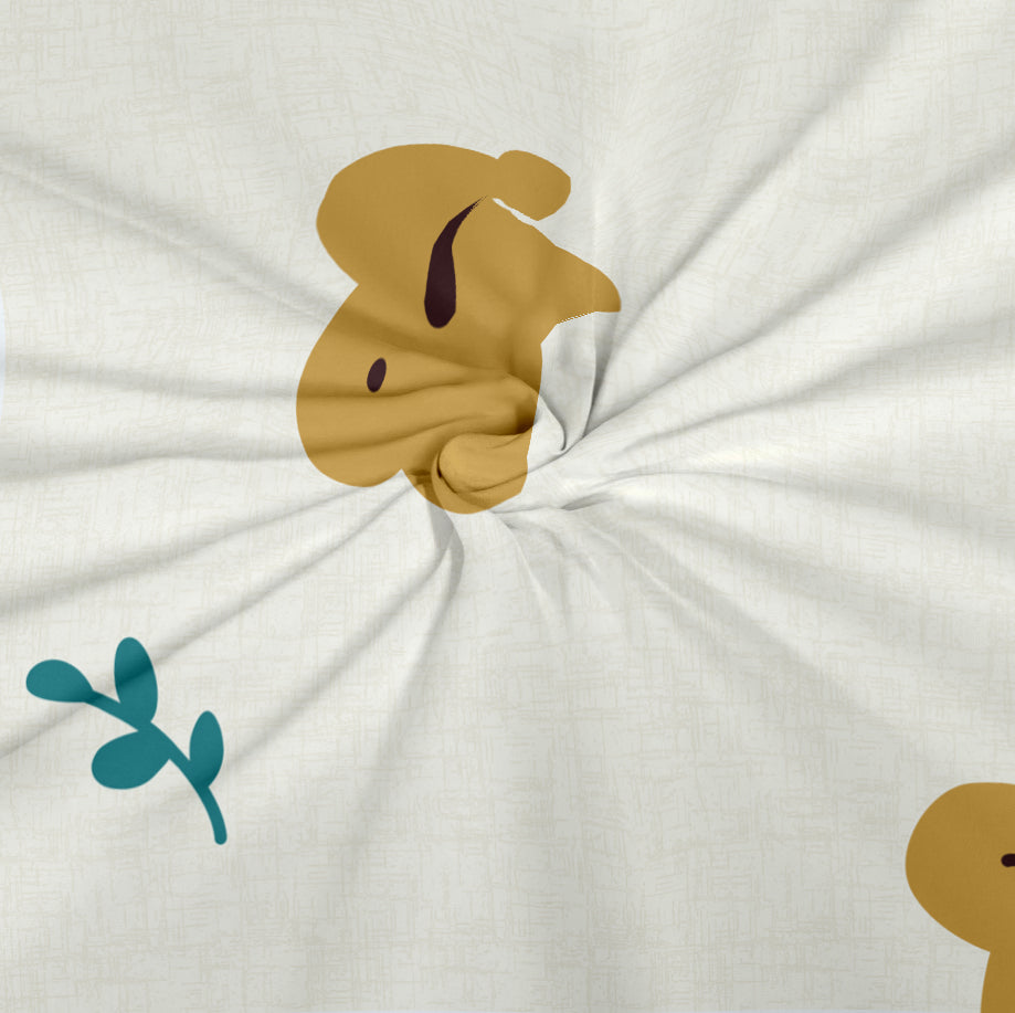 CHHAVI INDIA 210 TC Microfiber Printed King Size Bedsheet With Pillow Covers